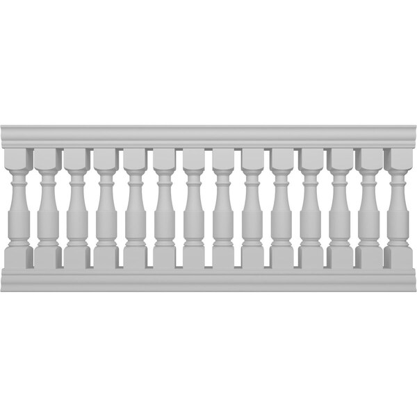 Ekena Millwork Fiberthane Hamilton Balustrade Railing Kit Style A (6 7/8" On-Center Spacing to Pass 4" Sphere Code) BALK42X096HMA - main